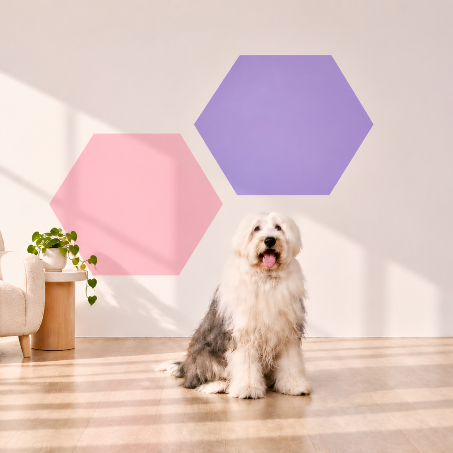 得利古代牧羊犬與 A767 寵物家庭生活情境